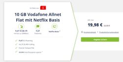 MD 10 GB Vodafone Allnet Flat mit Netflix Basis für zusammen 19,98€ mtl.