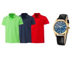 2 Stück Chiemsee Herren Polo-Shirts + Tardioma Herrenuhr 29,98€ inkl. Versand