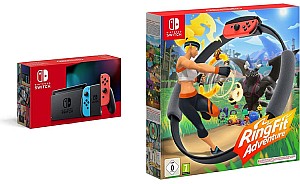 Nintendo Switch Konsole – Neon-Rot/Neon-Blau + Ring Fit Adventure Switch für 359,99€ (statt 394,98€)