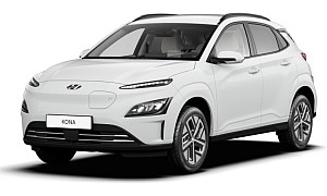 Privatleasing: Hyundai Kona Trend Elektro Sonderedition Edition 30PLUS (136 PS, Weiß) für 199€ mtl. – LF: 0,50