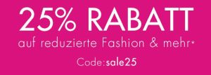 Nur heute: 25% Extra-Rabatt Rabatt auf reduzierte Fashion und mehr im Galeria Onlineshop für Kundenkarteninhaber!