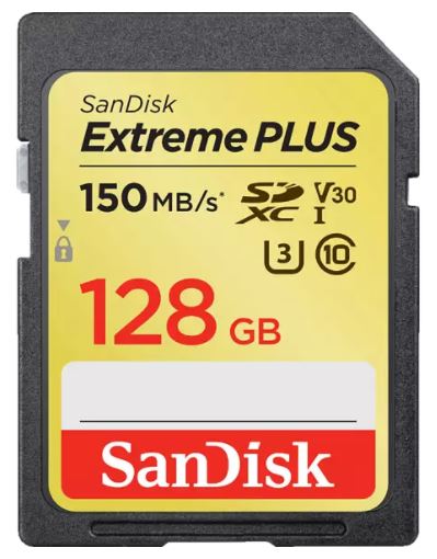 SANDISK Extreme PLUS SDXC Speicherkarte (128 GB, 150 MB/s) für nur 22€ inkl. Versand