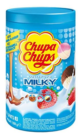 Chupa Chups Milky Schlemmerlutscher-Dose (100 Lollis) - Sparabo