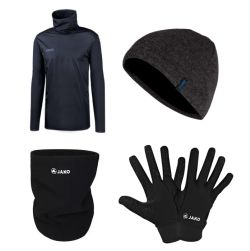 4-teiliges Jako Trainingsset Winter mit Shirt, Mütze, Schal und Handschuhen für 43,95€