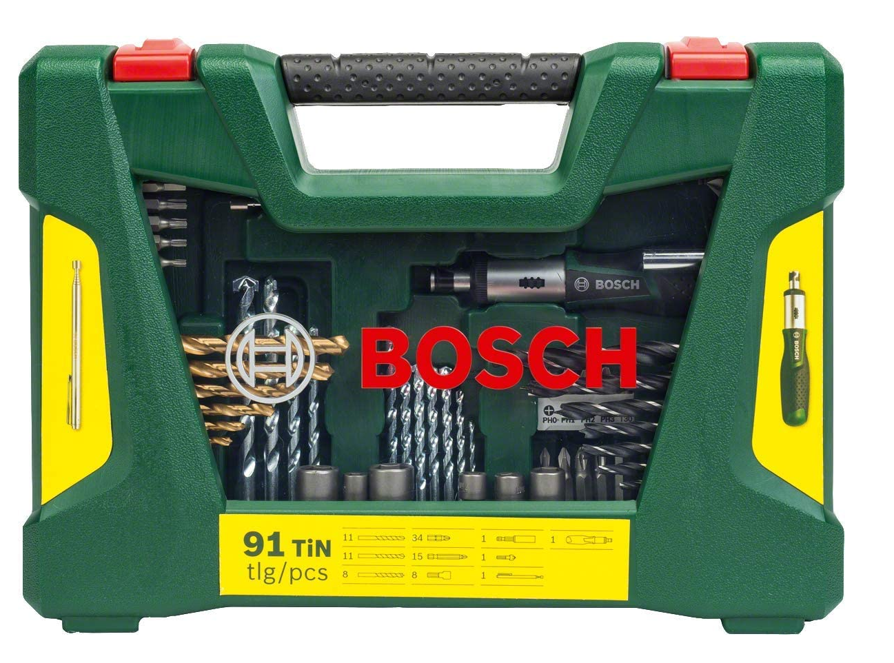 Bosch 91-teiliges Titanium-Bohrer- und Bit Set V-Line für nur 28,79€ bei Prime-Versand