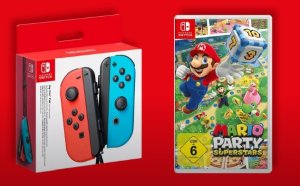 Nur noch heute: Nintendo Switch Joy-Con 2er + Mario Party Superstars für 90,98€ inkl. Versandkosten
