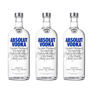 3x 1L Absolut Swedish Vodka Blue 40% für nur 32,70€ inkl. Versand (statt 45€)