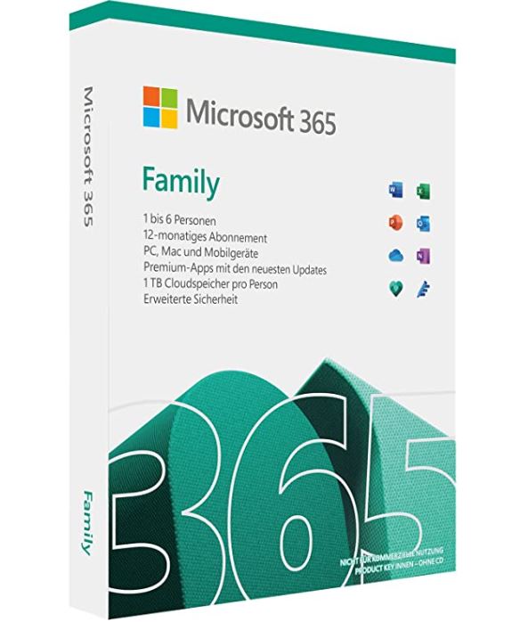 Top! Microsoft 365 Office Family für 6 Nutzer nur 47,99€ (Code in einer Box oder per Email)