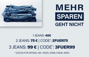 Drei Jeans fÃ¼r nur 99â‚¬ bei Jeans-Direct!