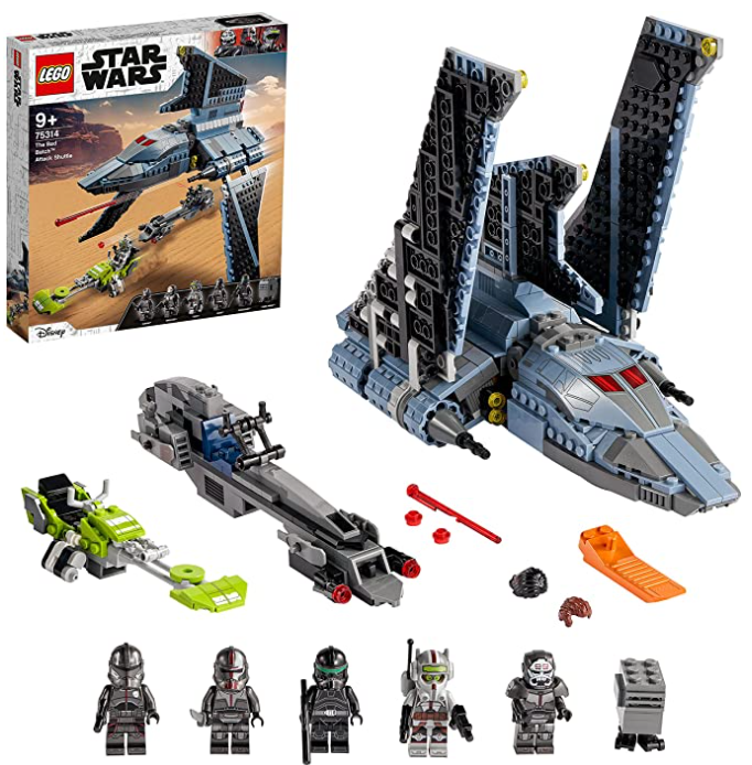 Schnell sein: LEGO 75314 Star Wars Angriffsshuttle aus The Bad Batch, Bauset für Kinder ab 9 Jahren mit 5 Klon-Minifiguren und Gonk-Droiden für nur 44,79€ inkl. Versand