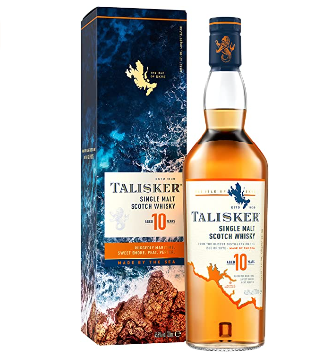 Talisker 10 Jahre Islay Single Malt Scotch Whisky (700 ml) in Geschenkbox für 26,10€ – Prime Spar-Abo