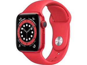 Apple Watch Series 6 (GPS) 40mm Aluminium mit Sportarmband (rot) für 349€ (statt 366€)