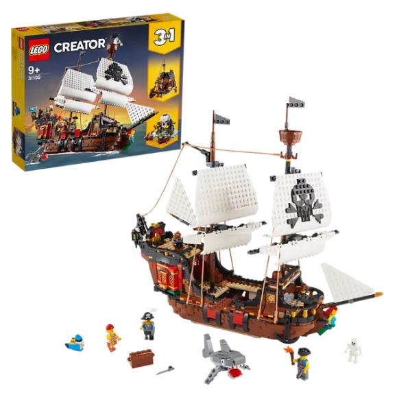 Lego 31109 Creator 3-in-1 Bausatz: Piratenschiff, Taverne oder Totenkopfinsel für nur 69,99€ inkl. Versand (statt 80€)