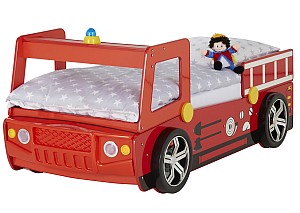 Feuerwehrbett für Kinder “Autobett-Gestell Fire” mit LED Blaulicht und Scheinwerfern (90x200cm) für 175,56€ inkl. Lieferung (statt 229€)