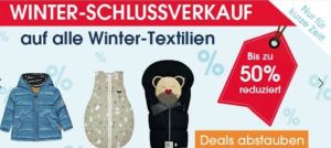 Winterschlussverkauf im Babymarkt Online-Shop auf alle Wintertextilien