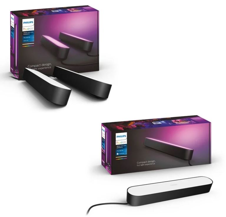 Wieder da: Philips Hue Play Lightbar Doppel Pack + Hue Play Lightbar Erweiterung für nur 114,89€ inkl. Versand
