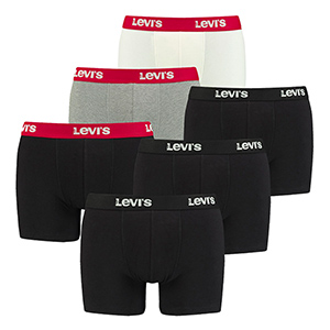6-Pack Levi’s Herren Boxershorts in vielen verschiedene Farben für 32,50€ (statt 38,99€)