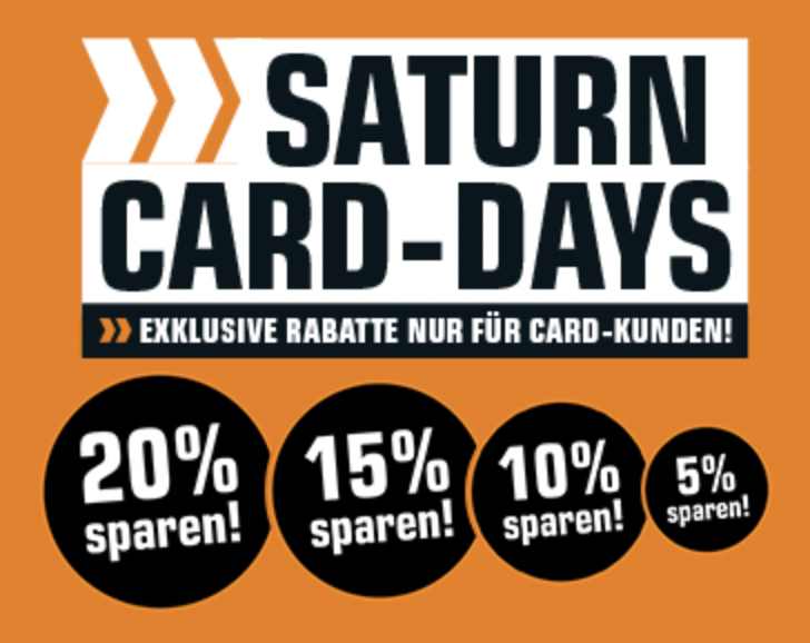 Weiter geht’s: Saturn Card Deals mit verschiedenen exklusiven Angeboten