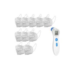 50 FFP2 Masken weiß fünfschichtig für Erwachsene + Infrarot Fieberthermometer für nur 23,99€ (statt 47,98€)