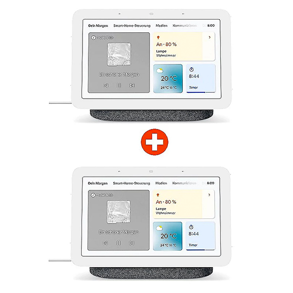 Doppelpack Google Nest Hub (2. Generation) für nur 94,90€ inkl. Versand (statt 136€)