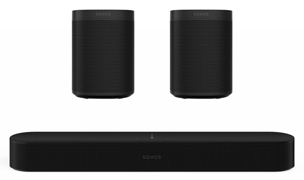 Sonos Entertainment Set (1x Beam Soundbar & 2x Sonos One SL Lautsprecher) für nur 759€