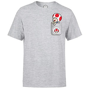 Nintendo Sale bei Zavvi – 50% Rabatt! z.B. Nintendo Super Mario Toad Pocket Herren T-Shirt (Hellgrau) für 13,98€ inkl. Versand (statt 25€)