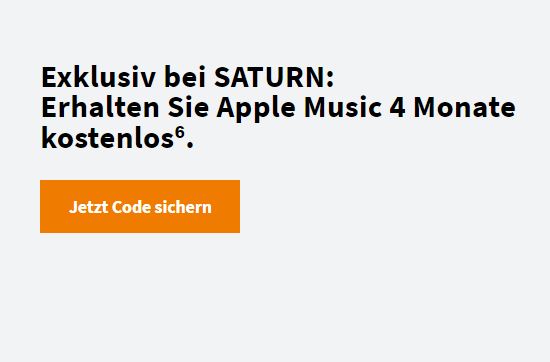 Neukunden-Angebot: Apple Music für 4 Monate kostenlos testen bei Saturn