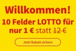 Heute 6 Mio. Lotto Jackpot – Als Lottohelden Neukunde 10 Felder 6aus49 für 1€ statt 12€ spielen