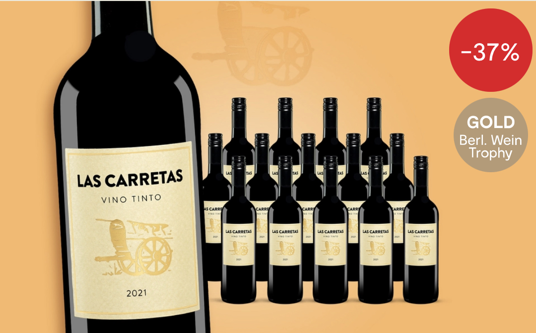 15 Flaschen Rotwein Las Carretas für 37,89€
