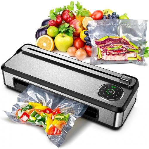 Calmdo Vakuumierer V77, Automatischer Vakuumierer mit LED-Touchscreen für Fleisch, Gemüse und Obst, 120W für nur 49,99€ inkl. Versand