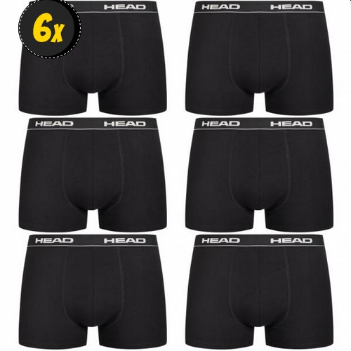 6er-Pack HEAD Basic Herren Boxershorts (6 verschiedene Farbkombinationen) für 27,94€