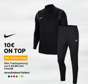 Nike Trainingsanzug Park 20 in verschiedenen Farben nur 32,99€