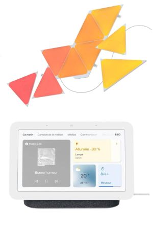 9er Set Nanoleaf Shapes Triangles + Google Nest Hub (2. Gen) für nur 159,90€ inkl. Versand