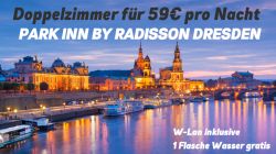 Übernachtung für 2 Personen im 3*Hotel Park Inn by Radisson Desden nur 59€ statt 104€