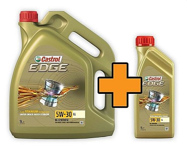 Castrol Motoröl Edge Titanium 5W-30 Long Life 5+1 Liter für 42,99€ (statt 58€)