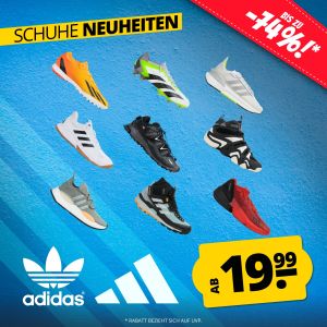 SportSpar: adidas Schuh Neuheiten mit bis zu 74% Rabatt