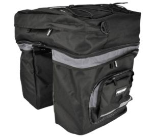 FISCHER 86245 Gepäckträgertasche (schwarz, drei Fächer) für nur 23,99€ inkl. Versand