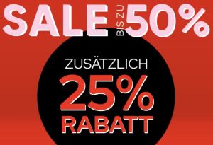 25% Extra-Rabatt auf Sportartikel, Mode und Schuhe aus dem Sale-Bereich im Galeria Onlineshop