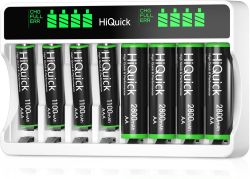 HiQuick C9027 Akku Ladegerät mit 4x AA Akkus und 4 x AAA Akkus für 17,99€