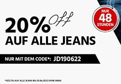 20% Rabatt auf alle Jeans bei Jeans Direct im Online Shop (ohne MBW)