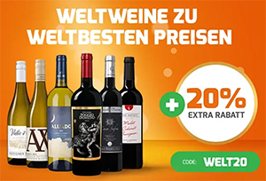 20% Extra-Rabatt auf über 170 Weine bei Weinvorteil