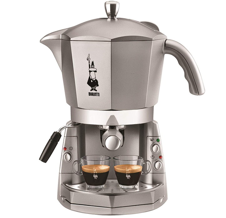 Bialetti Mokona Trio, Espressomaschine, 1,5 l, Kaffeekapsel, Kaffeepad, Gemahlener Kaffee, 1050 W, Silber für nur 59,95€ inkl. Versand