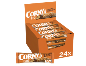 24er Pack Corny Big Erdnuss-Schoko Müsliriegel (24 x 50g) ab 7,79€ im Sparabo