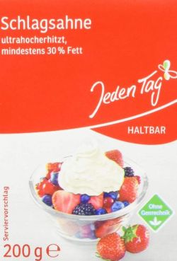 Jeden Tag H-Schlagsahne 30%, 200 g für nur 1,09€