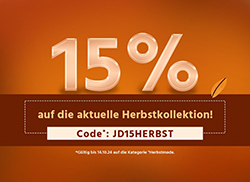 15% Rabatt auf alles im Herbstsortiment bei Jeans Direct