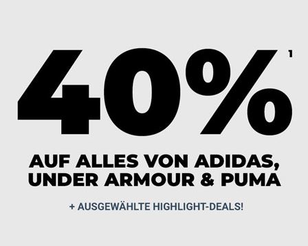 My-Sportswear: 40% Rabatt auf Adidas, Under Armour und PUMA Produkte