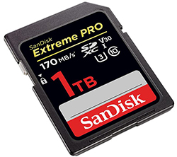 SANDISK Extreme PRO SDXC Speicherkarte (1 TB, 170 MB/s) für nur 199€ inkl. Versand (statt 259€)