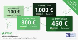 Bis 31. August: 1000€ Amazon Gutschein als Prämie von Smava für einen Kredit über mindestens 41.000€ erhalten!