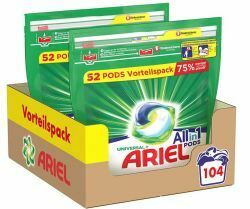 Ariel Waschmittel Pods All-in-1 104Stk im Spar-Abo für nur 24,29€ (statt 27€)