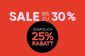 25% Extra-Rabatt auf bereits reduzierte Mode, Sportartikel Taschen, Accessoires und mehr bei Galeria Kaufhof!